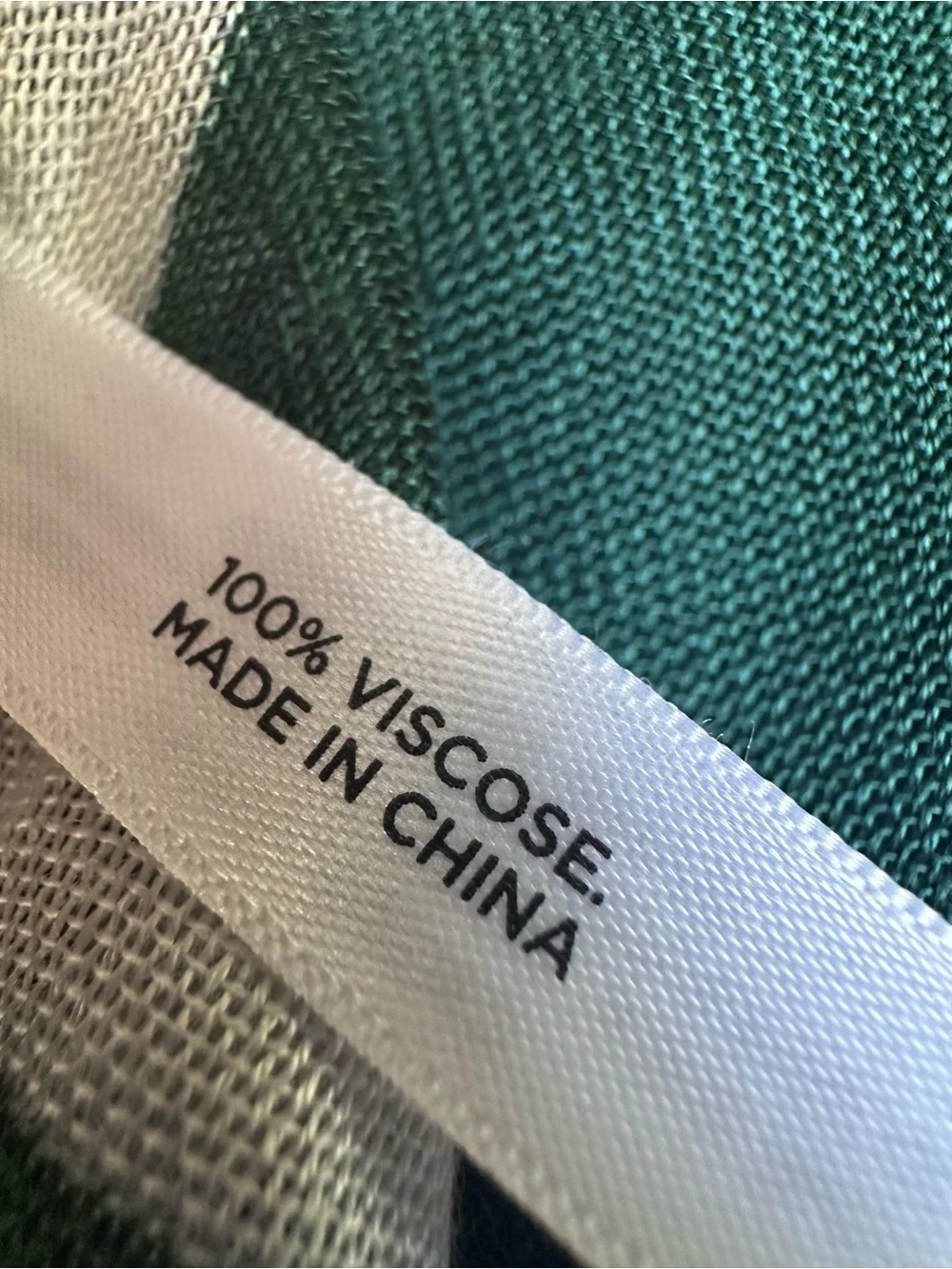 Talbots Green Fox Print Viscose Scarf Lilac Stripe